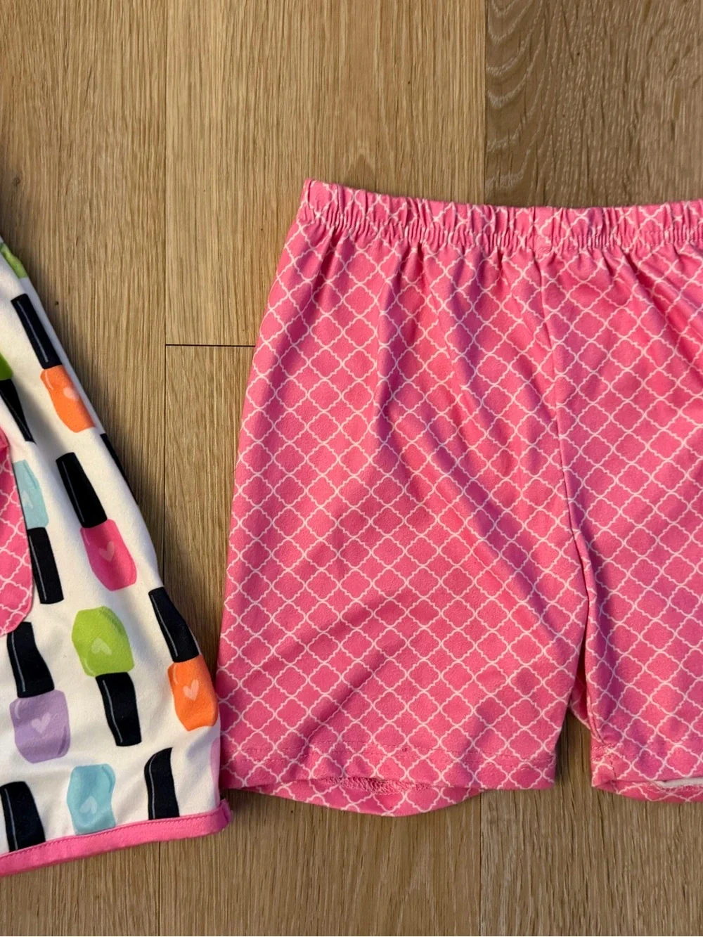 Girls Ice Pop Print Dress & Pink Shorts Two-Piece Set